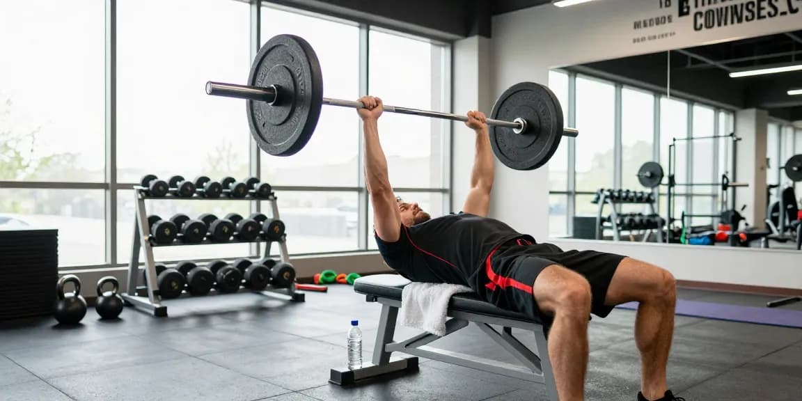 Steroide kaufen im Steroidshop mit einem Bodybuilder beim Training im modernen Fitnessstudio