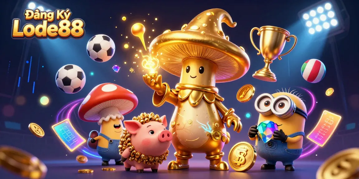 Experience winning magic with Đăng Ký Lode88, featuring a wizard and treasures in a dynamic casino scene.