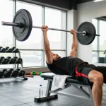Steroide kaufen im Steroidshop mit einem Bodybuilder beim Training im modernen Fitnessstudio