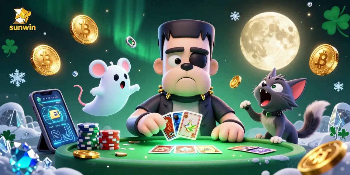 Engage in thrilling gameplay with sunwin featuring a Frankenstein bulldog dealer, ghost mouse, and werewolf kitten.